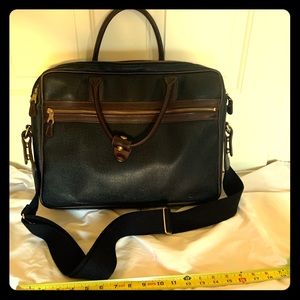 Mulholland black w/ brown accents briefcase